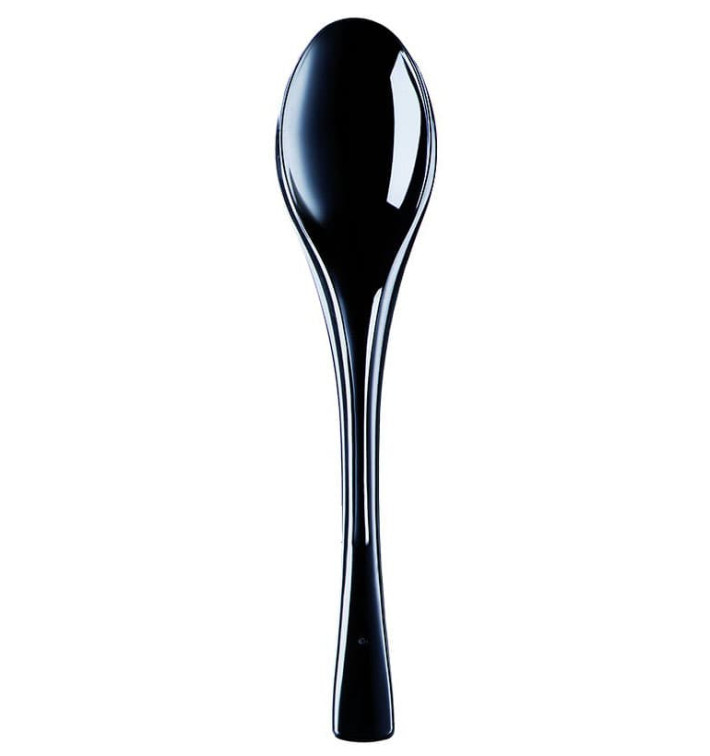 Colher de Plástico Fly Preto 145mm (3000 Uds) Colher de Plástico Fly Preto 145mm (3000 Uds)