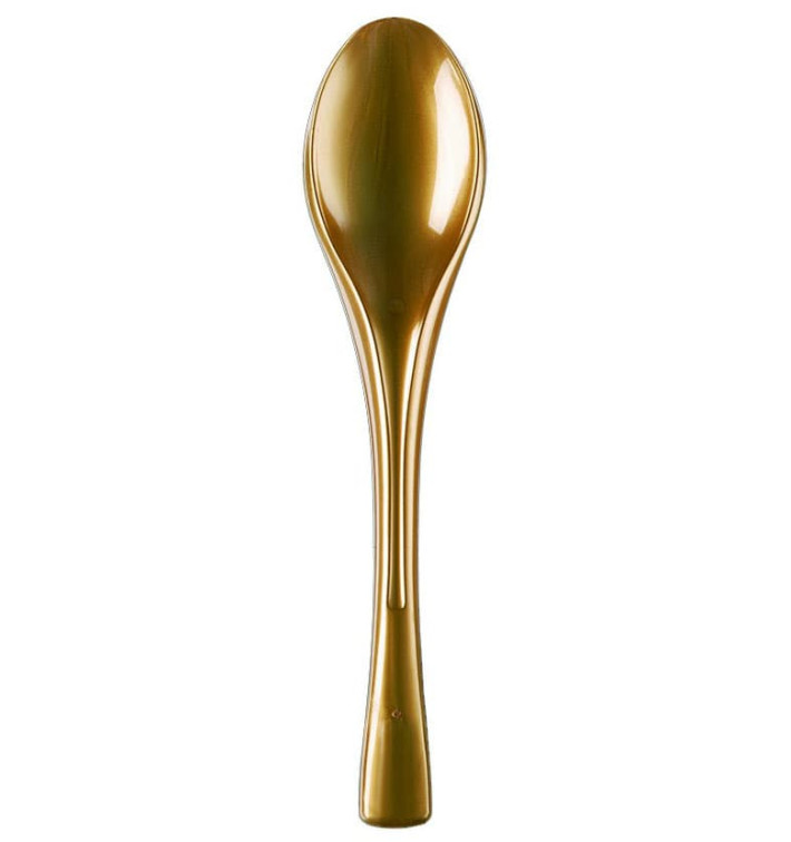 Colher de Plástico Fly Ouro 145mm (50 Uds) Colher de Plástico Fly Ouro 145mm (50 Uds)