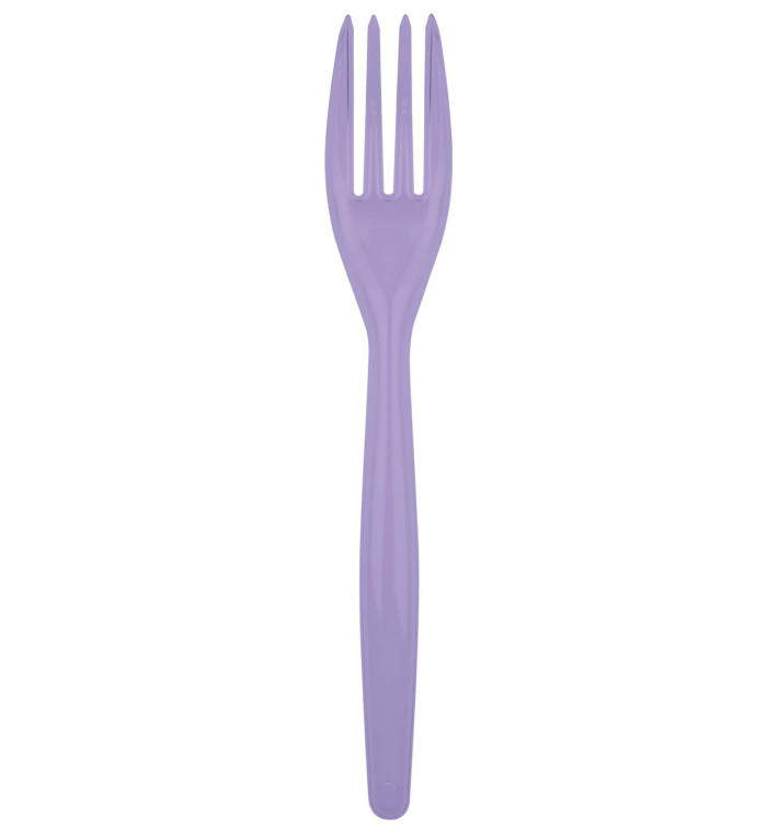 Garfo de Plástico Easy PS Lilás 180mm (20 Uds) Garfo de Plástico Easy PS Lilás 180mm (20 Uds)
