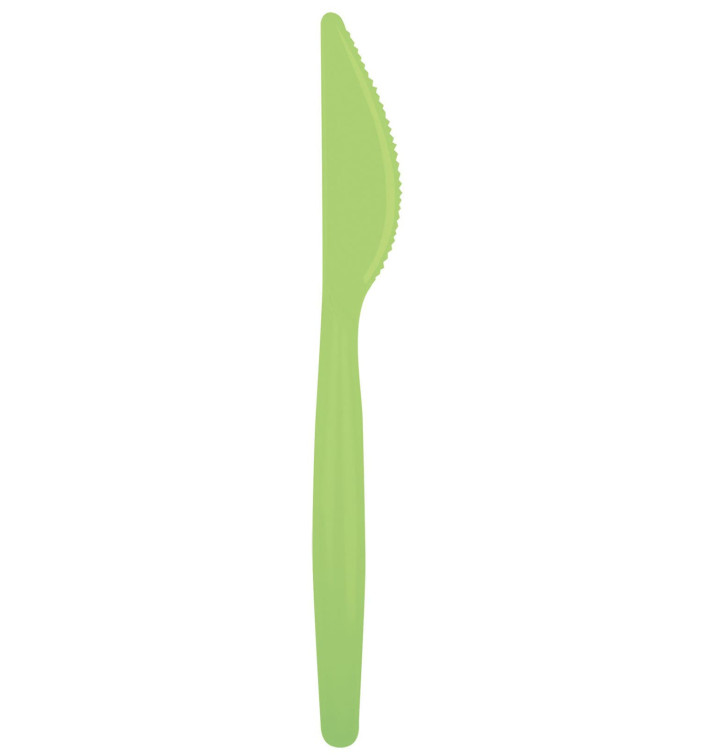 Faca de Plástico Easy PS Verde Lima 185mm (20 Uds) Faca de Plástico Easy PS Verde Lima 185mm (20 Uds)