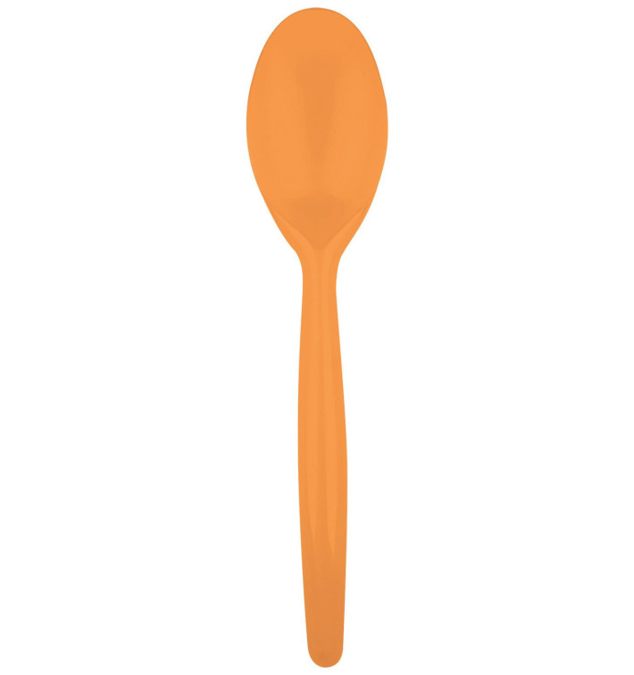 Colher de Plástico Easy PS Laranja 185mm (20 Uds) Colher de Plástico Easy PS Laranja 185mm (20 Uds)