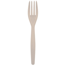 Garfo de Plástico Easy PS Bege (20 Uds)