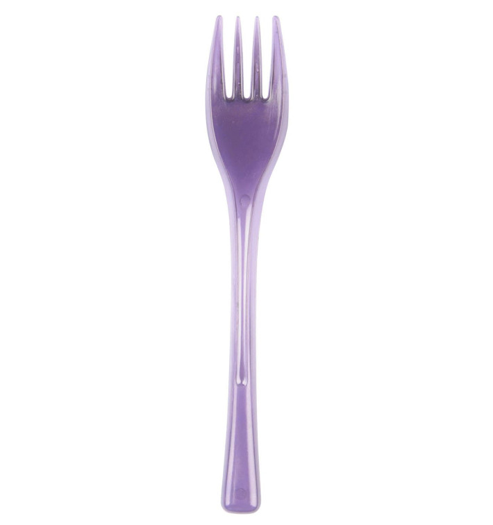 Garfo de Plástico Fly Lilás Transp. 140mm (3000 Uds)