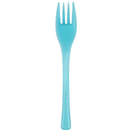 Garfo de Plástico Fly Turquesa Transp. 140mm (50 Uds)