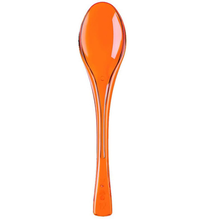 Colher de Plástico Fly Laranja Trans. 145mm (50 Uds) Colher de Plástico Fly Laranja Trans. 145mm (50 Uds)
