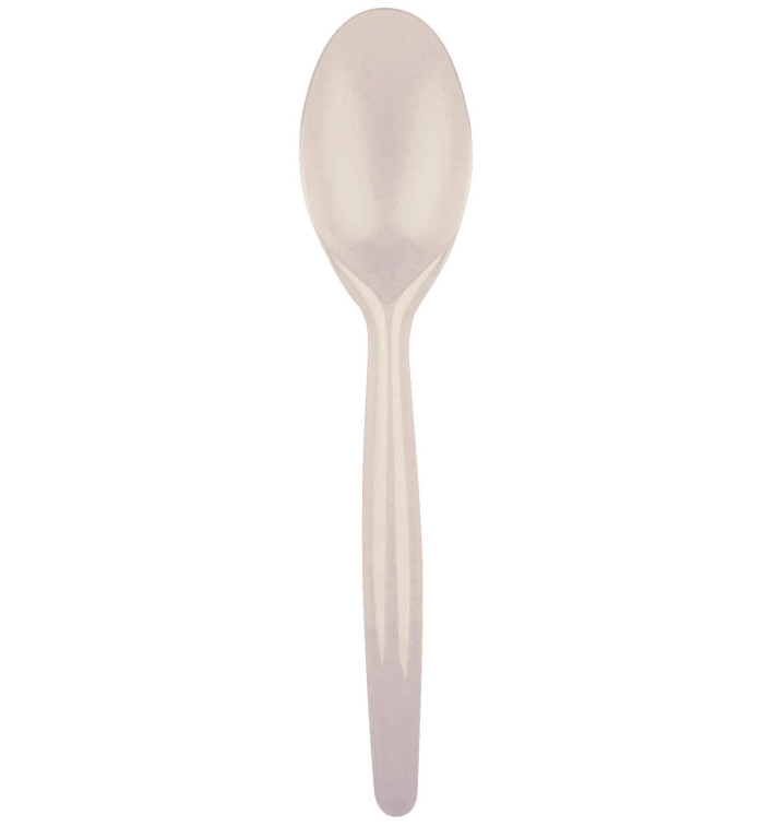 Colher de Plástico Easy PS Bege 185mm (20 Uds) Colher de Plástico Easy PS Bege 185mm (20 Uds)