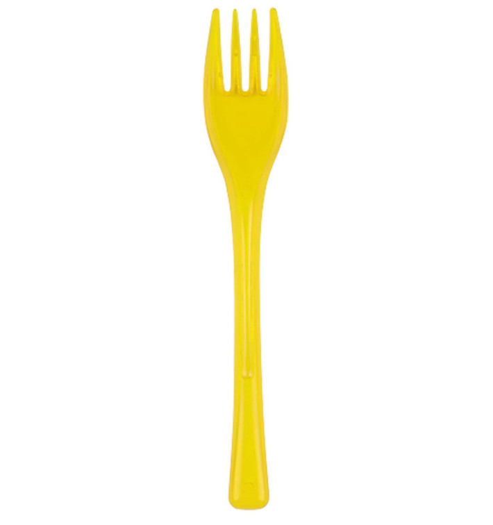 Garfo de Plástico Fly Amarelo Transp. 140mm (3000 Uds) Garfo de Plástico Fly Amarelo Transp. 140mm (3000 Uds)