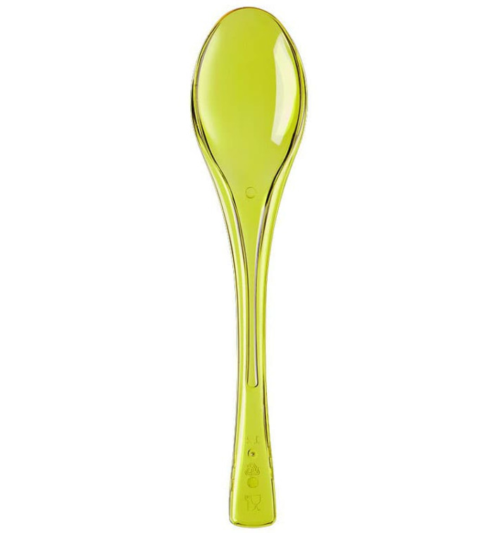 Colher de Plástico Fly Amarelo Transp. 145mm (50 Uds) Colher de Plástico Fly Amarelo Transp. 145mm (50 Uds)