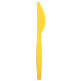 Faca de Plástico Easy PS Amarelo 185mm (500 Uds)