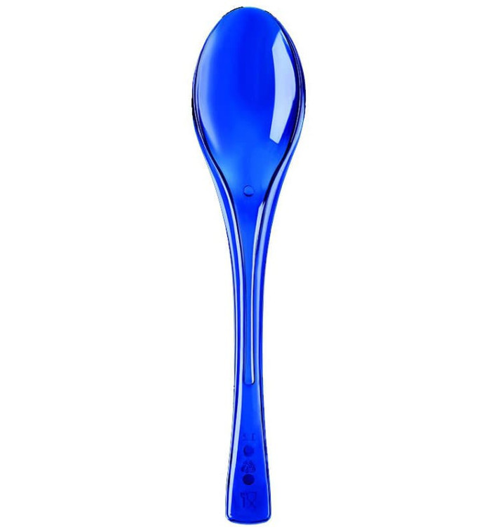 Colher de Plástico Fly Azul Transp. 145mm (50 Uds) Colher de Plástico Fly Azul Transp. 145mm (50 Uds)