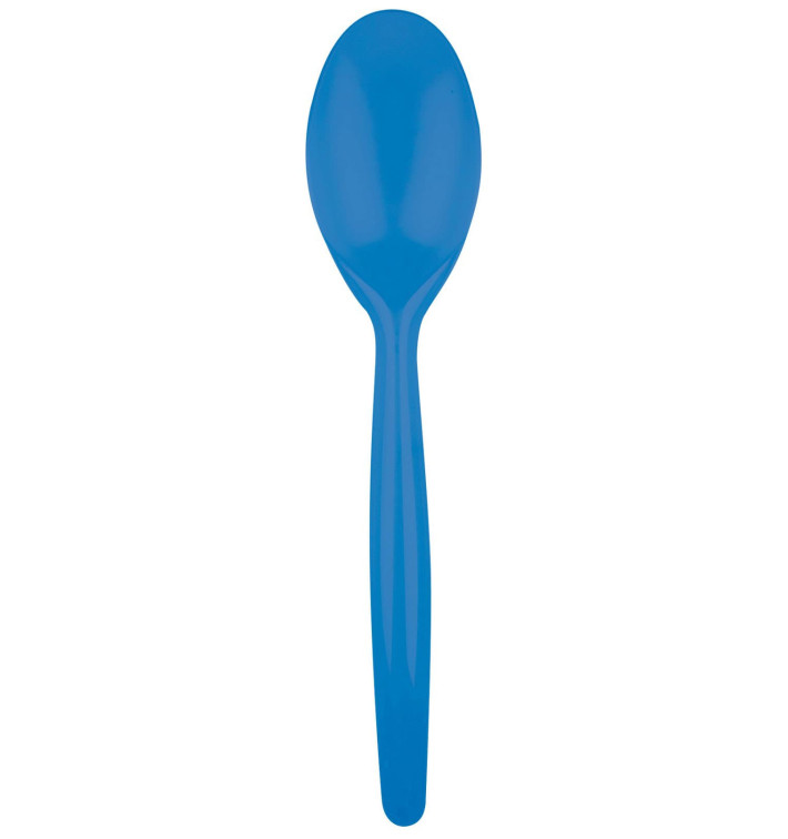 Colher de Plástico Easy PS Azul Transp. 185mm (20 Uds) Colher de Plástico Easy PS Azul Transp. 185mm (20 Uds)