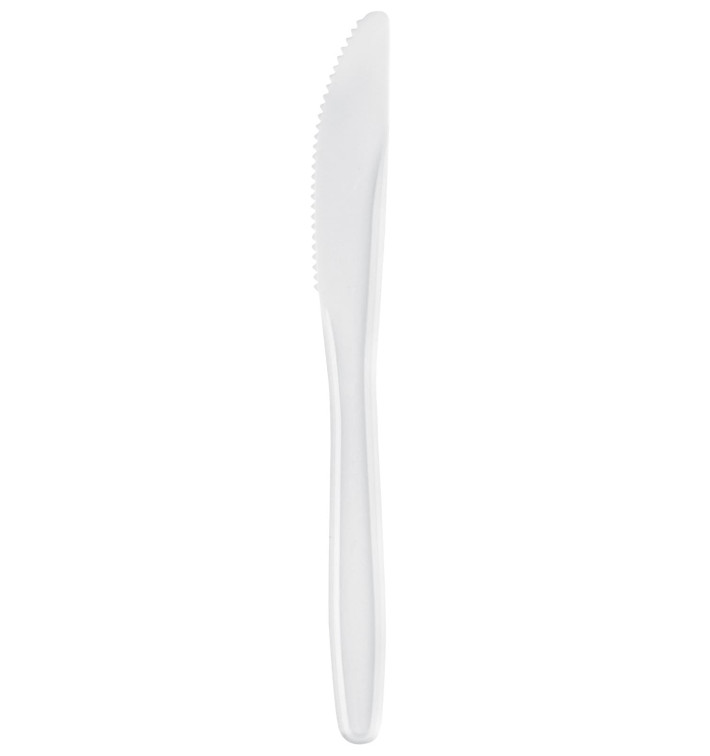 Faca de Plástico Easy PP branco 175mm (100 Unidades) Faca de Plástico Easy PP branco 175mm (100 Unidades)