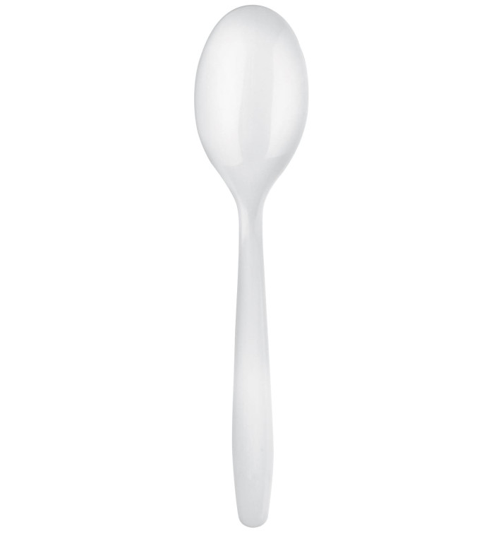 Colher de Plástico Easy PP branco 175mm (100 Unidades) Colher de Plástico Easy PP branco 175mm (100 Unidades)