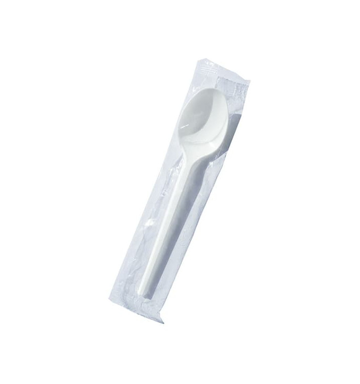 Colher de Plastico Individual PS Blanco 125 mm (100 Unidades) Colher de Plastico Individual PS Blanco 125 mm (100 Unidades)