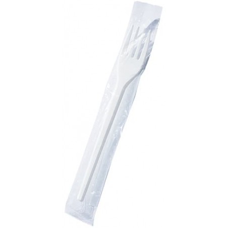 Garfo Plástico Individual PS Branco 170 mm (1.000 Uds)