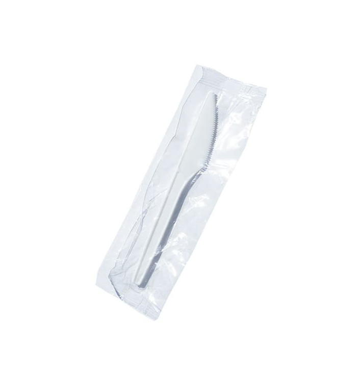 Faca Plástico Individual PS Branco 170 mm (1.000 Uds) Faca Plástico Individual PS Branco 170 mm (1.000 Uds)