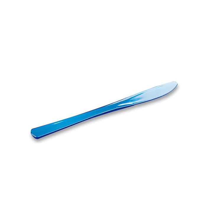 Faca de Plastico Premium Turquesa 200mm (10 Uds) Faca de Plastico Premium Turquesa 200mm (10 Uds)