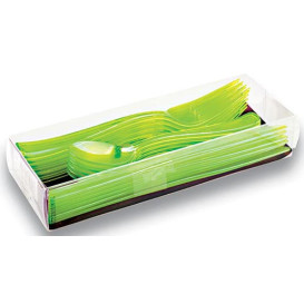 Conjunto Talheres Garfo, Faca Colher Verde (1 Conjunto)