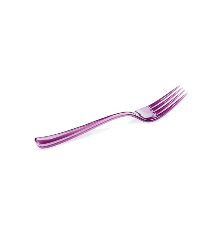 Garfo de Plastico Premium Berinjela 190mm (10 Uds) Garfo de Plastico Premium Berinjela 190mm (10 Uds)