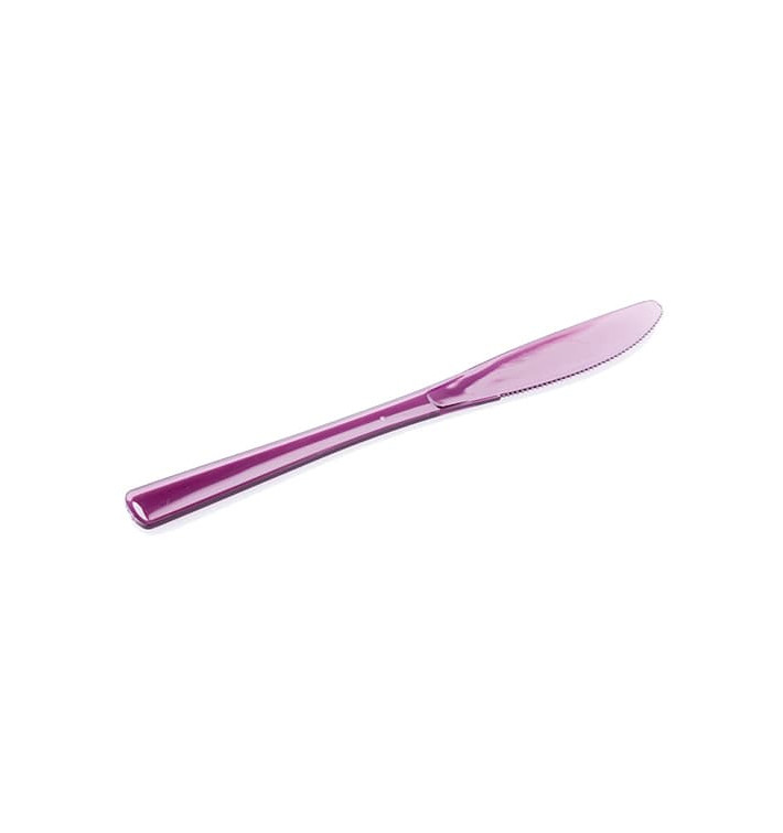 Faca de Plastico Premium Berinjela 200mm (10 Uds) Faca de Plastico Premium Berinjela 200mm (10 Uds)