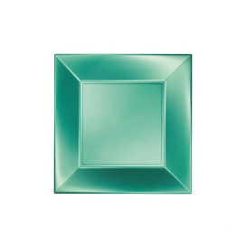 Prato Plastico Raso Verde Nice Pearl PP 180mm (25 Uds)