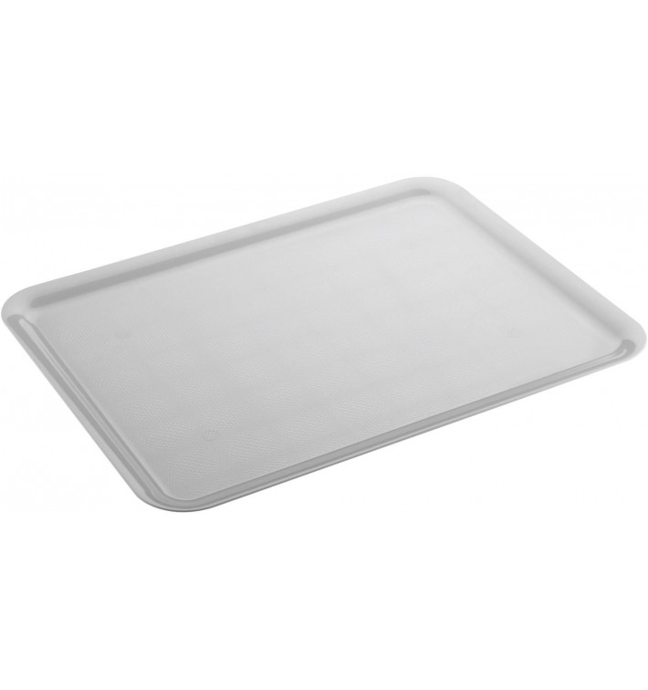 Bandeja Plastico Tray Branco 37x50cm (4 Unidades)