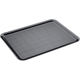 Bandeja Plastico Tray Preto 37x50cm (4 Unidades)