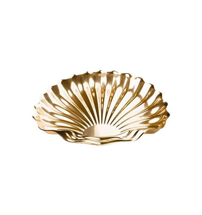 Bandeja Plastico Luxo Concha Ouro 34x30 cm (50 Uds) Bandeja Plastico Luxo Concha Ouro 34x30 cm (50 Uds)