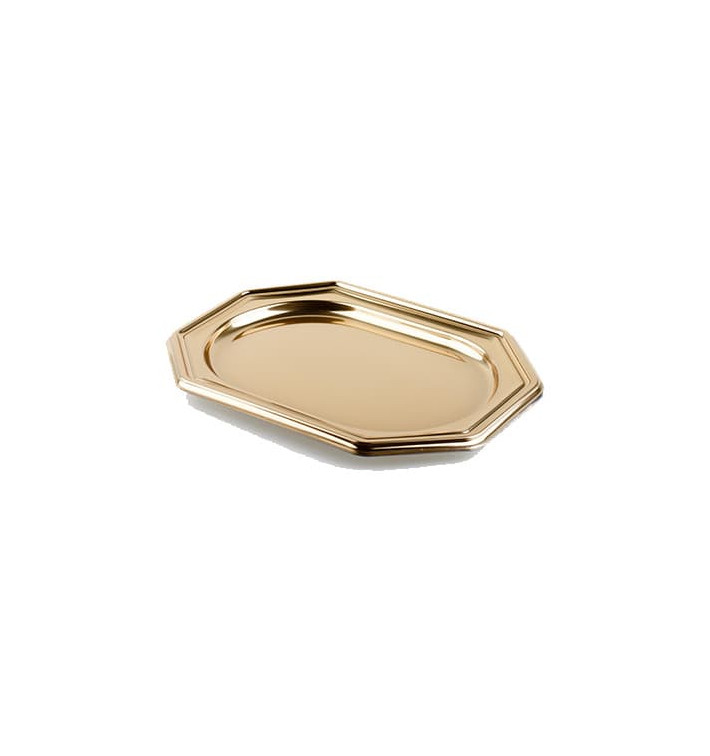 Bandeja Plastico Luxo Octog. Ouro 36x24 cm (5 Uds) Bandeja Plastico Luxo Octog. Ouro 36x24 cm (5 Uds)
