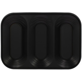 Bandeja Plastico PP "X-Table" 3C Preto 330x230mm (2 Unidades)