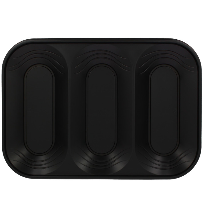 Bandeja Plastico PP "X-Table" 3C Preto 330x230mm (2 Unidades)