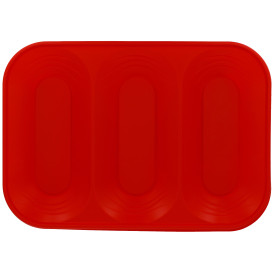 Bandeja Plastico "X-Table" 3C Vermelho PP 330x230mm (2 Unidades)