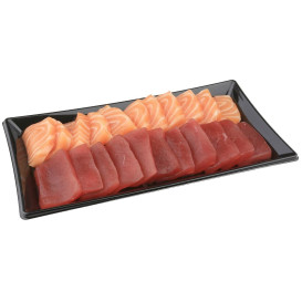 Bandeja Plastico Retang. Preto 12x22cm (300 Uds)