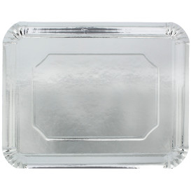 Bandeja de Cartão Rectangular Prata 34x42cm (50 Uds)