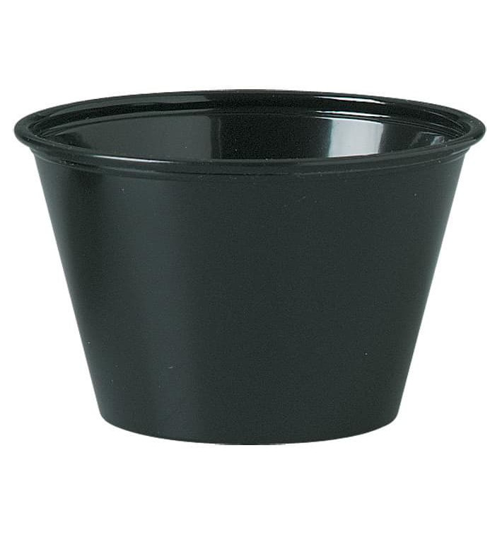Copo para Molhos PS Preto 120ml Ø7,3cm (2500 Uds) Copo para Molhos PS Preto 120ml Ø7,3cm (2500 Uds)