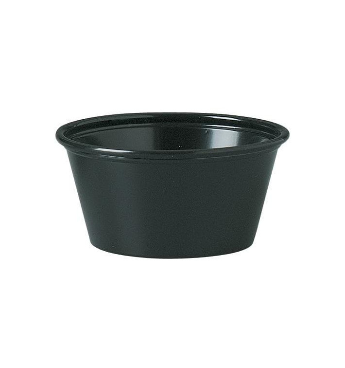 Copo para Molhos PS Preto 60ml Ø6,6cm (2500 Uds) Copo para Molhos PS Preto 60ml Ø6,6cm (2500 Uds)