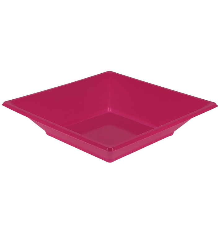 Prato Fundo Quadrado Plástico Fúcsia 170mm (25 Uds) Prato Fundo Quadrado Plástico Fúcsia 170mm (25 Uds)