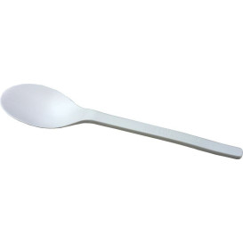 Colher Biodegradaveis PLA Branco 155mm (1000 Unidades)