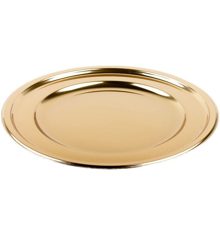 Prato Plastico PET Redondo Ouro Ø18,5cm (6 Uds) Prato Plastico PET Redondo Ouro Ø18,5cm (6 Uds)