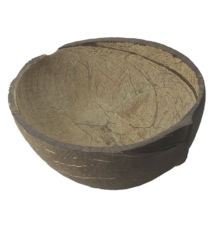 Tigela de Coco Natural de 150ml (100 Unidades) Tigela de Coco Natural de 150ml (100 Unidades)