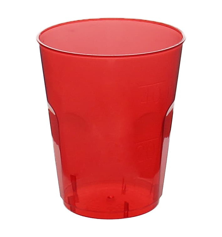 Copo Plastico Shot "Diamant" PS Vermelho Transp. Cristal 50ml (20 Uds) Copo Plastico Shot "Diamant" PS Vermelho Transp. Cristal 50ml (20 Uds)