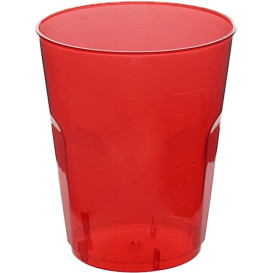 Copo Plastico Shot "Diamant" PS Vermelho Transp. Cristal 50ml (600 Uds)