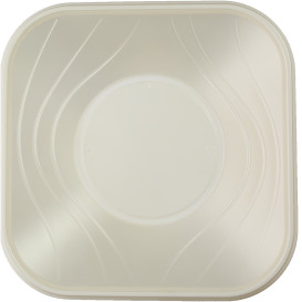 Tigela Plastico PP "X-Table" Pérola 18x18cm (8 Uds)