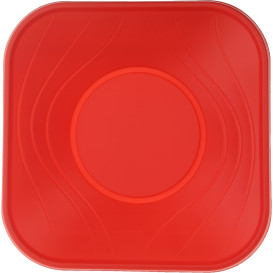 Tigela Plastico PP "X-Table" Vermelho 18x18cm (8 Uds)