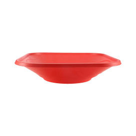 Tigela Plastico PP "X-Table" Vermelho 18x18cm (8 Uds)