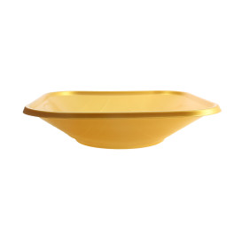 Tigela Plastico PP "X-Table" Ouro 18x18cm (8 Uds)