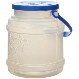 Garrafa Cilíndrica com Tampa Transp. Translúcido 500 ml  (10 Uds)