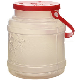 Garrafa Cilíndrica com Tampa Transp. Translúcido 500 ml  (10 Uds)