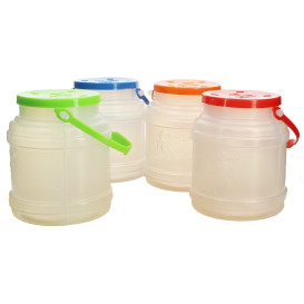 Garrafa Cilíndrica com Tampa Transp. Translúcido 500 ml  (10 Uds)