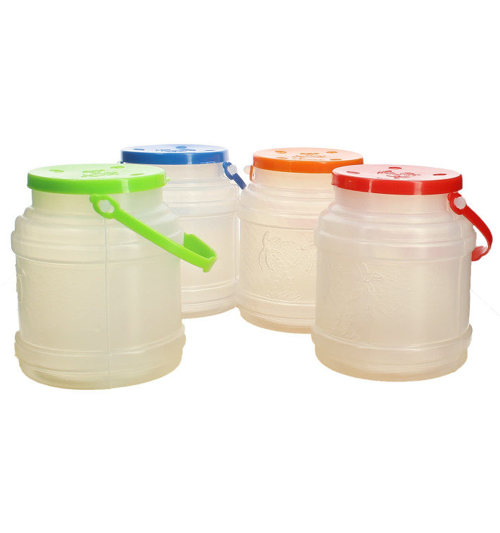 Garrafa com Tampa Cilíndrica Transp. Translúcido 500 ml (100 Uds) Garrafa com Tampa Cilíndrica Transp. Translúcido 500 ml (100 Uds)